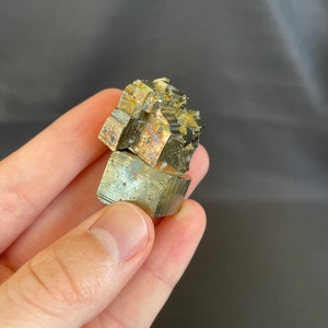Iridescent Rainbow Pyrite Cube - Vera Cruz, Mexico