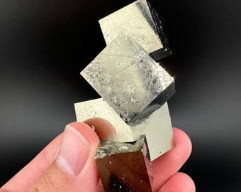 Pyrite Cube from Spain, Cubic Pyrite, Intergrown Pyrite, Fine Minerals, Natural Pyrite, Raw Pyrite, Interjoined Pyrite, Gold Cube, Specimens