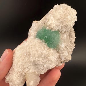 Green Apophyllite with Stilbite Crystal, Healing Mineral, Natural Apophyllite, Chakra, Emotional Healing, Ahmadnagar, India, Fine Minerals