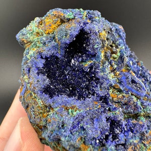 Azurite and Malachite, Azurite Crystals, Extra Grade Azurite, Azurite Geode, Liufengshan Mine, Guichi, Anhui Province, China, Fine Minerals