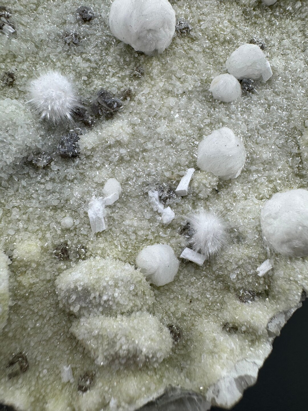 Okenite in Gyrolite Geode From Maharashtra India, Okenite With Zeolite ...