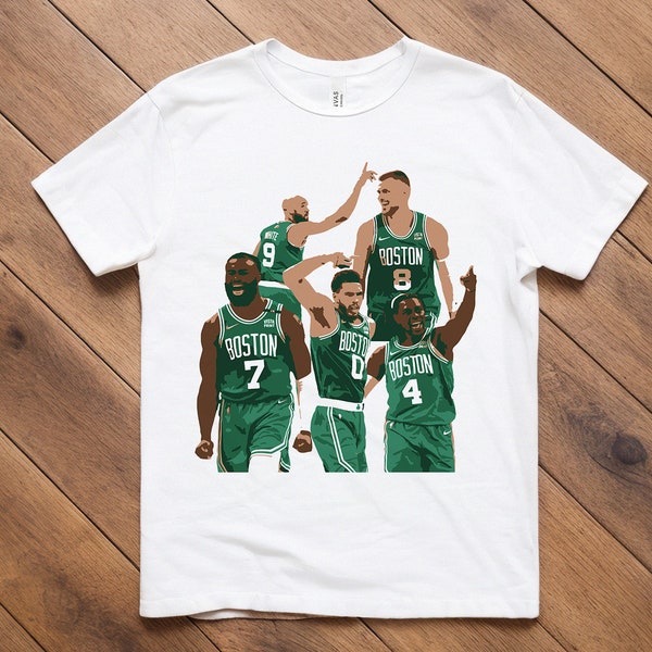 Jayson Tatum, Jaylen Brown, D White, Jrue, Kristaps, Boston Celtics T shirt, nba shirt, nba boston celtics gift, basketball t shirt, celtic