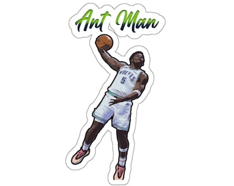 Anthony Edwards Minnesota Timberwolves Ant Man glossy nba sticker, Wolves, Ant Man, basketball gift, phone decal, laptop decal