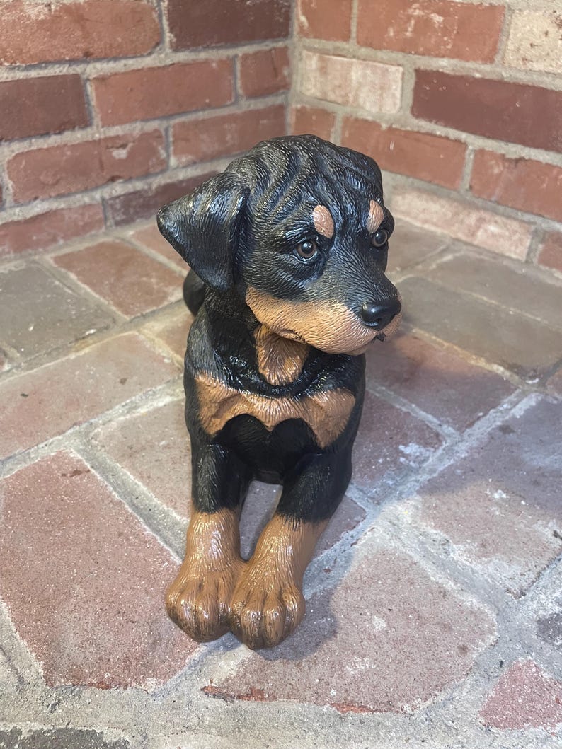 Vintage Rottweiler Rare Vintage Rottweiler Dog Statue (large Figurine) Made in the USA - Etsy