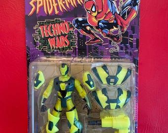 Vintage 1996 The Spectacular Spider-Man Techno Wars Vault Guardsman action Figure