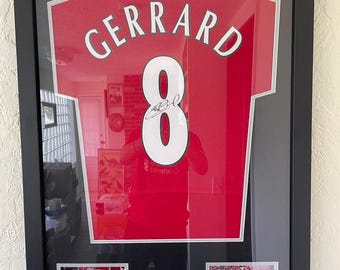 Liverpool fc Steven Gerrard Hand signed 2005 champions league winners Jersey with certificate of authenticity