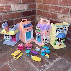 Vintage Fisher price playsets with accessories