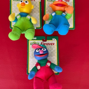 Vintage 1996 tyco preschool Sesame street Plush set