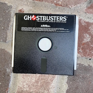 Ghostbusters 1984 Apple II Computer Game original 5.25 inch floppy disk