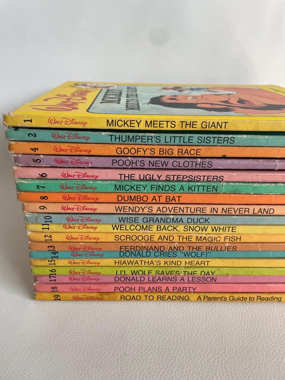 Vintage 1980s Walt Disney Kids Books Set - Etsy