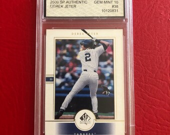 2000 new york yankees Derek Jeter Graded baseball Card 10 Mint