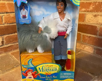 Vintage 1997 Disneys The little Mermaid prince Eric & max gift set Brand new