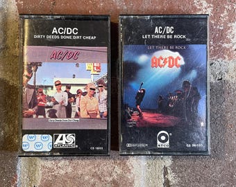 Original 1970s Ac Dc cassette tapes with cases