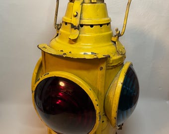 Antique Dressel 4 Way Signal Lantern Railroad Train Switch Light