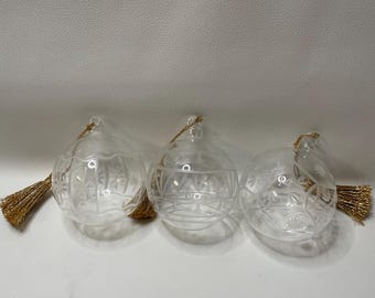 Waterford crystal  2012 - 2013 - 2014 Marquis Annual Ball Christmas Ornaments lot