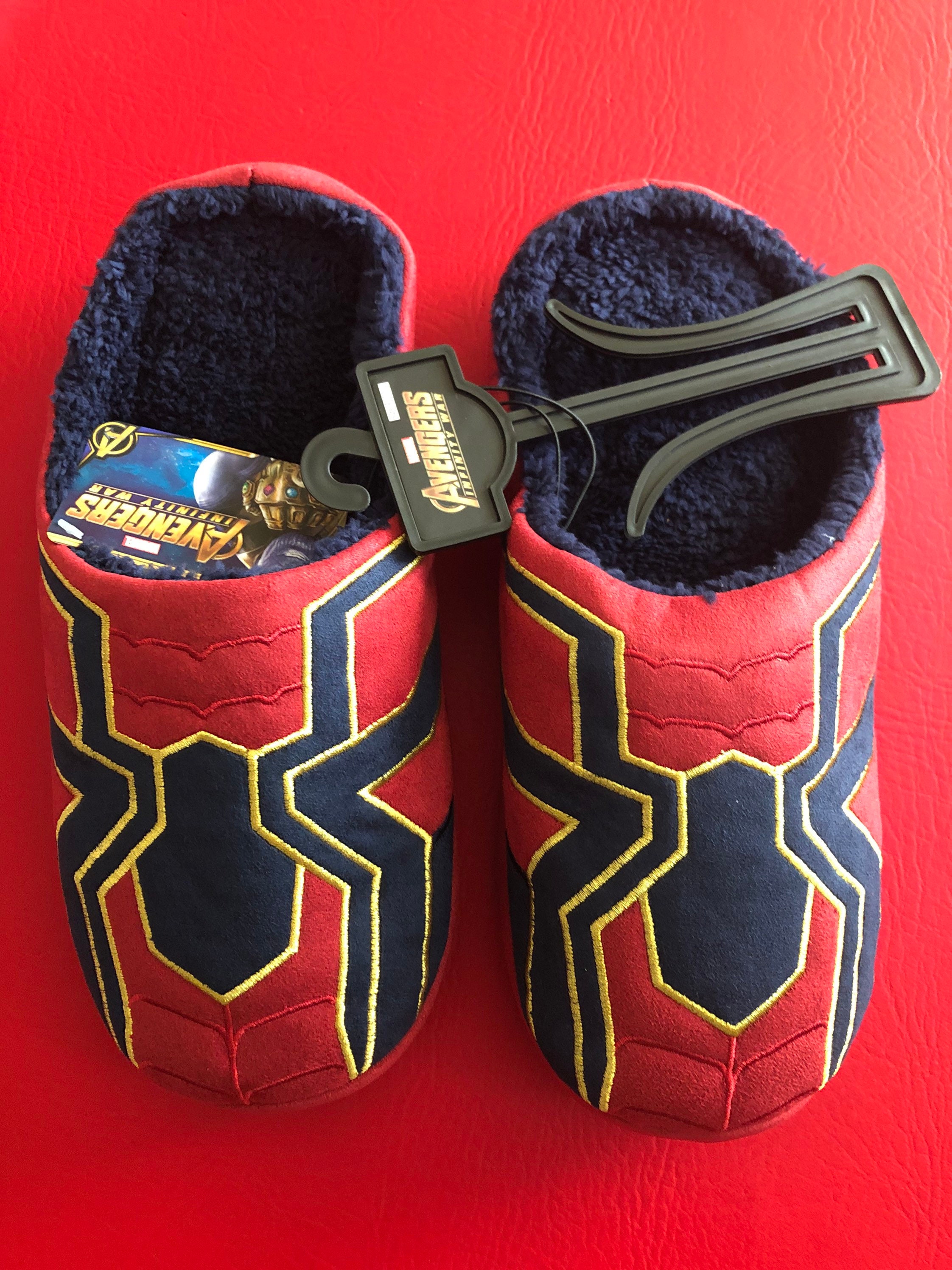 Marvel Spider Man 3-D Marvel print Slide Slipper Shoe Size Mens US 7 EU 39/40