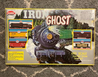 Rare 1980s Litho Hong Kong Iron Ghost Train Set Made in the USA