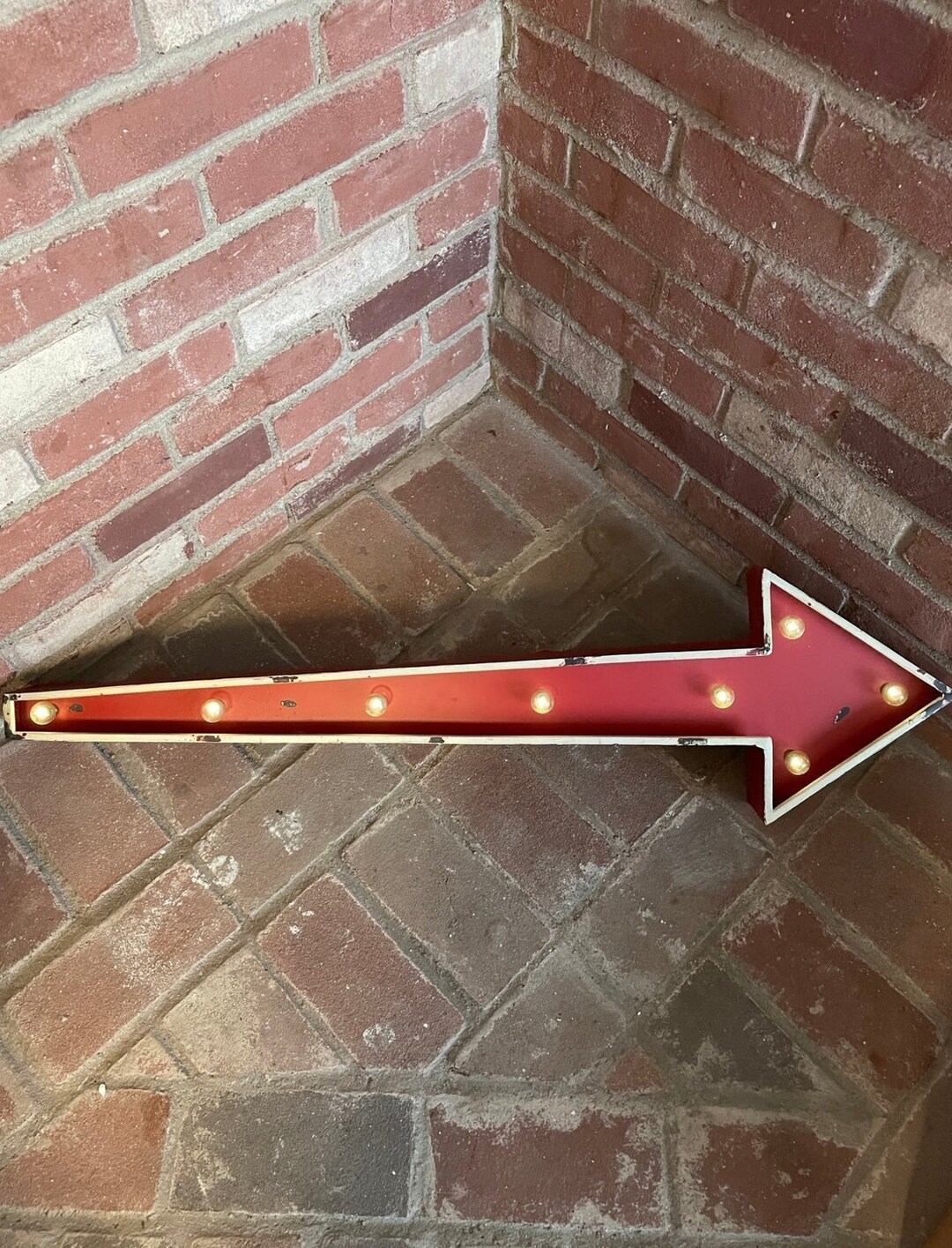 Vintage All Metal Fairground / Carnival Lighted Arrow Sign - Etsy
