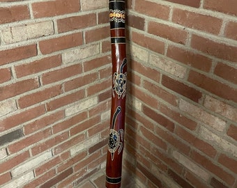 Vintage Australian Aboriginal Didgeridoo, Kangaroo 52” x 3”, Coogee, Eucalyptus