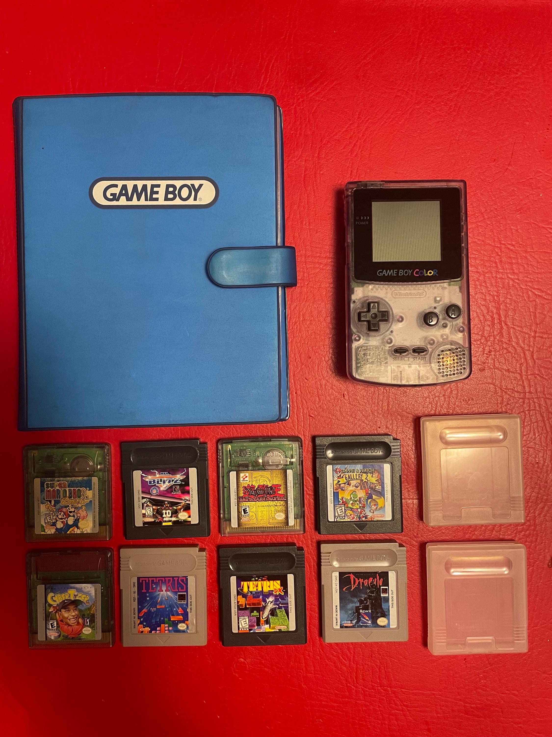 Nintendo Game Boy Color Atomic Purple Mint With Games and Case - Etsy