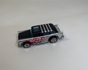 Rare 1969 Hot Wheels Redline Chevy NOMAD Silver/Chrome W/ red Flames Excellent!