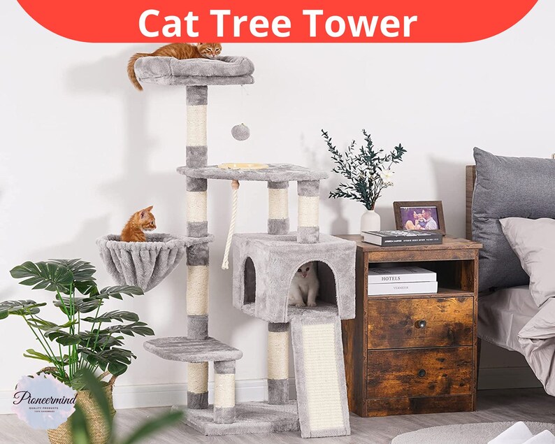 Cat Tree Tower Cat Tree Towers for Large Cats Cat Tree Etsy