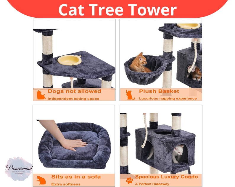 Cat Tree Tower Cat Tree Towers for Large Cats Cat Tree Etsy