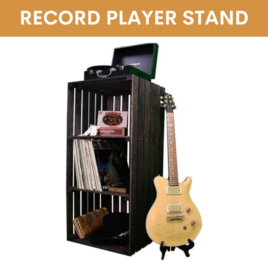 Modern Record Player Stand Turntable Stand Wood Record Etsy