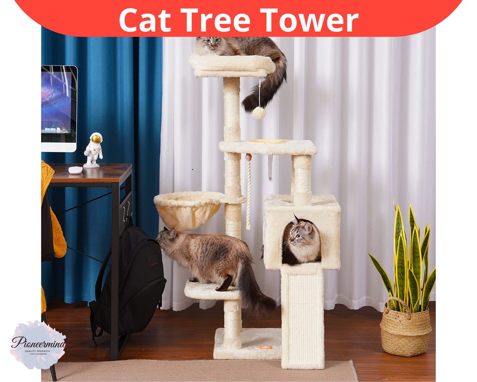 Cat Tree Tower Cat Tree Towers for Large Cats Cat Tree Etsy