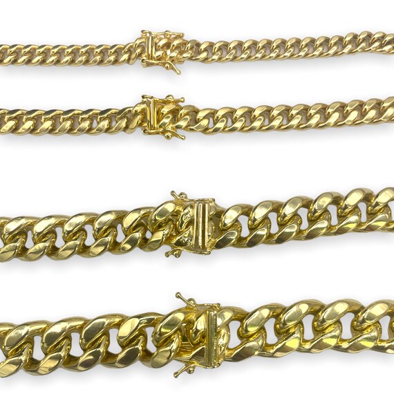 14K ゴールド キューバン リンク チェーン - 11 MM - ソリッド