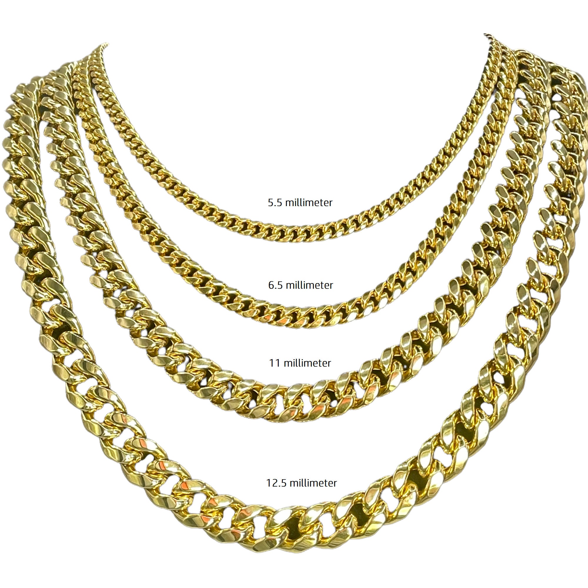 Collana A Catena A Maglia Cubana Miami Da 5 Mm Collana Da Uomo - Foto 5