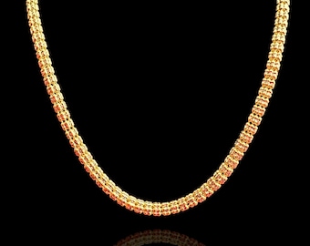 14K ゴールド アイス リンク チェーン ネックレス - ダイヤモンド