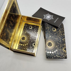 Gold Foil Rider-waite-smith Tarot Deck With Storage Box Major & Minor ...