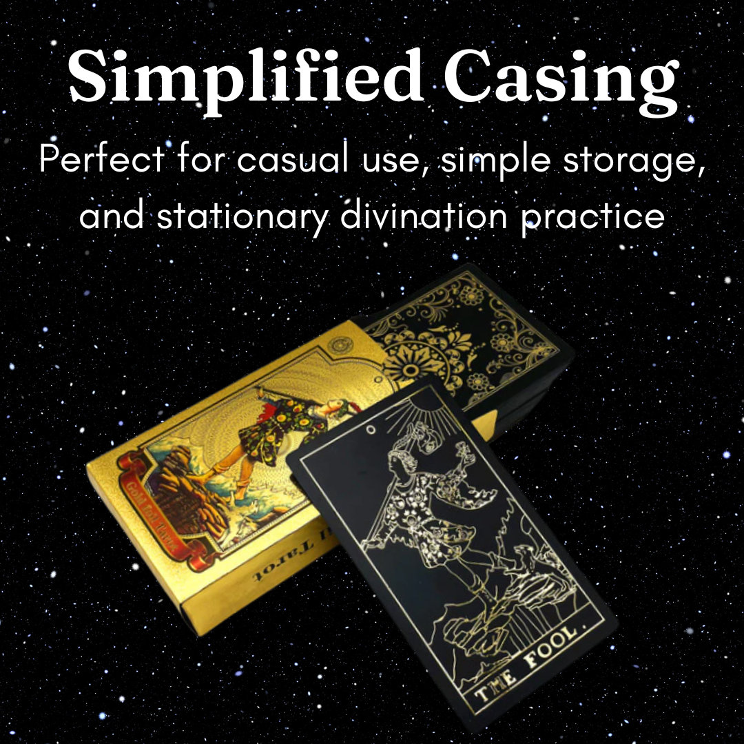 Luxury Black Gold Foil Rider-waite-smith Luxury Tarot Card - Etsy