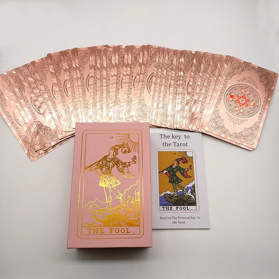 Full Set Pink Tarot Cards Deck Classic Riderwaitesmith Etsy