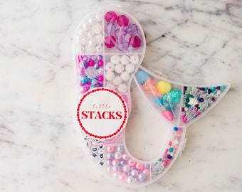Kit de perles de sirène bricolage | Fabrication de bijoux pour enfants et adultes | Le kit aigue-marine