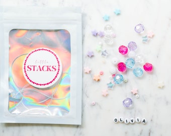 Kit de cuentas de joyería personalizada para niños y adultos / The Classic Stack