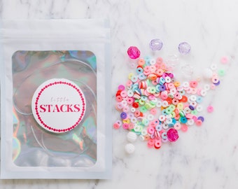 Clay Bead Kit: Personalized Name Bracelet, Colorful Jewelry