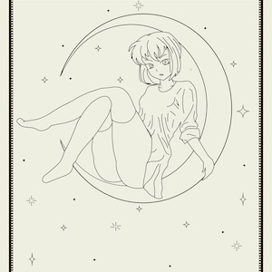 Anime Moon Tarot Card | DIGITAL ONLY