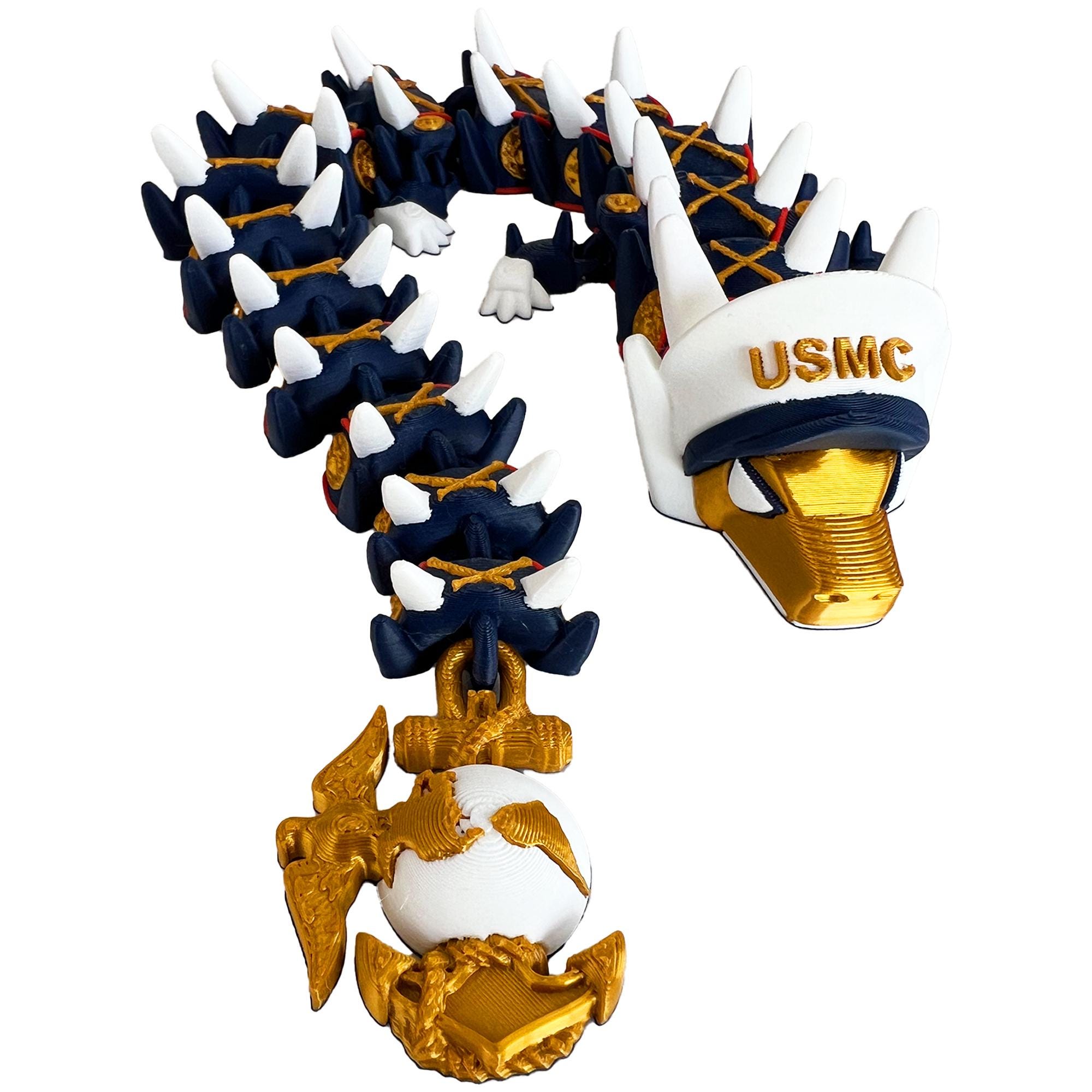 Unique USMC Gift | Marine Corps Articulated Dragon | Veteran & Active Duty