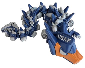 Unique USAF Gift | Air Force Articulated Dragon | Veteran & Active Duty