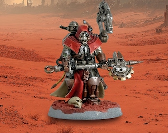 Painted Adeptus Mechanicus Tech-Priest Enginseer – Warhammer 40k HQ Character Miniature