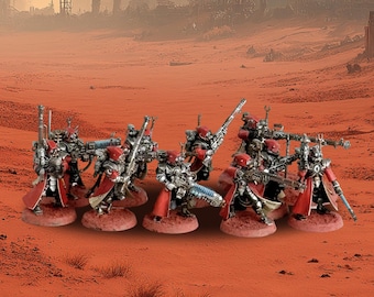 Painted Warhammer 40k Skitarii Rangers – Adeptus Mechanicus Infantry – Hand-Painted Tabletop Miniatures (10 miniatures)