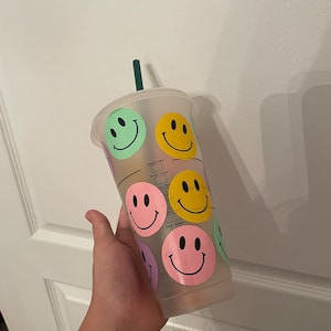 Smiley face Starbucks cup