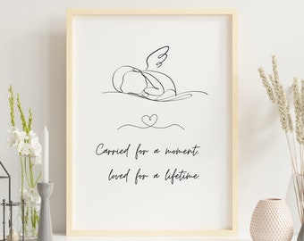 Miscarriage Memorial Printable / Angel Baby Keepsake / Pregnancy Loss / Infant loss / Remembrance Gift /Miscarriage Print