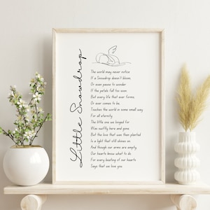 Poema conmemorativo del aborto espontáneo / Recuerdo del bebé ángel / Pérdida del embarazo / Pérdida infantil / Regalo de recuerdo / Impresión de aborto espontáneo