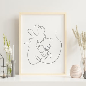 Miscarriage Family Portrait / Miscarriage Keepsake / Miscarriage Print /Miscarriage Gift/ Remembrance Gift /Miscarriage Line Art