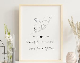 Miscarriage Printable, Angel Baby Keepsake, Pregnancy Loss, Infant loss, Remembrance Gift, Miscarriage Print, Memorial Print