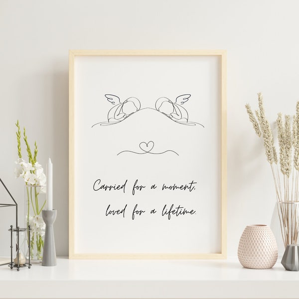 2 Angel Babies / Angel Baby Keepsake / Pregnancy Loss / Infant loss / Remembrance Gift /Miscarriage Print