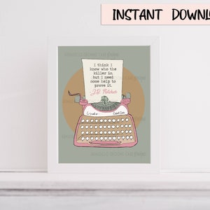 Murder, She Wrote Typewriter Jessica Fletcher Grafik Zitat 8 x 10 Druck Digital Download Kunstwerk Instant Wandkunst Galerie